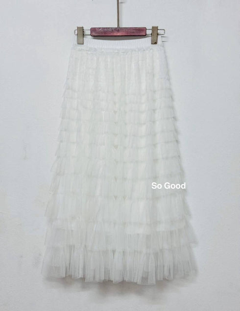 Mesh Frill Layer Tulle Skirts